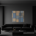 Agate wall art product image as a bundle triptych 3 3-panel profile in 16 x 48 inch statement piece