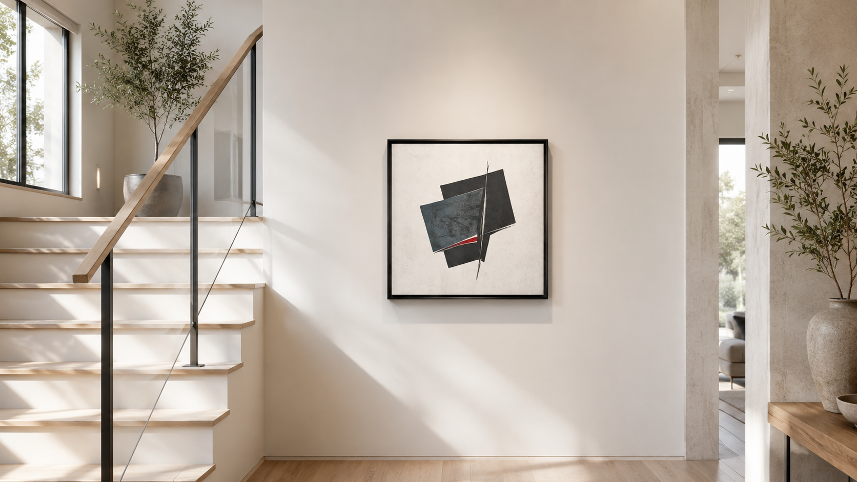 Artwork shown in an interior setting