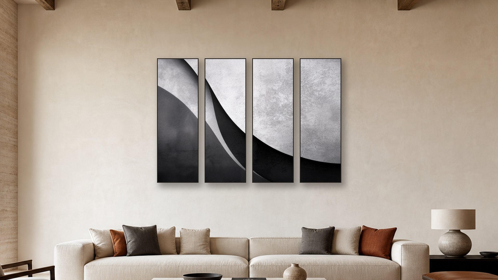 Polar TETRAD 20x60 accurately scaled living-room mockup