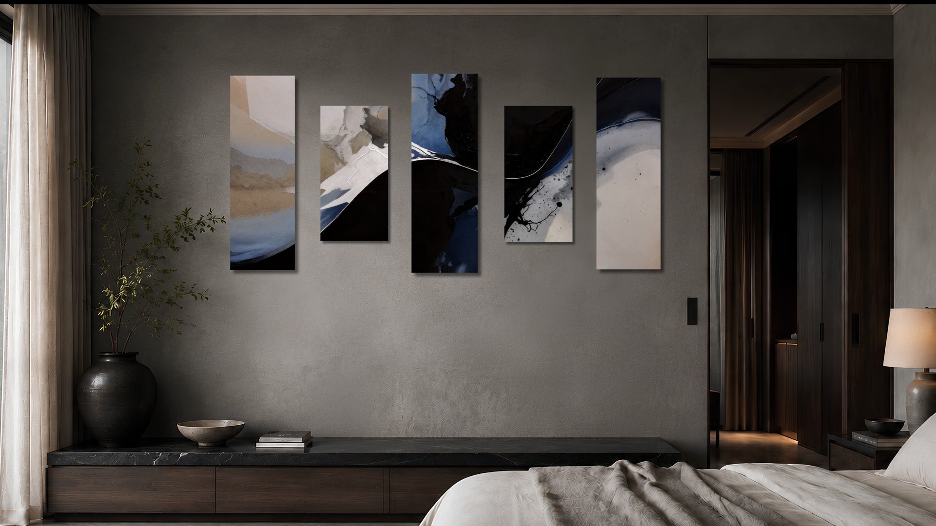 Reduction Peak I–V accurate five-panel living-room mockup