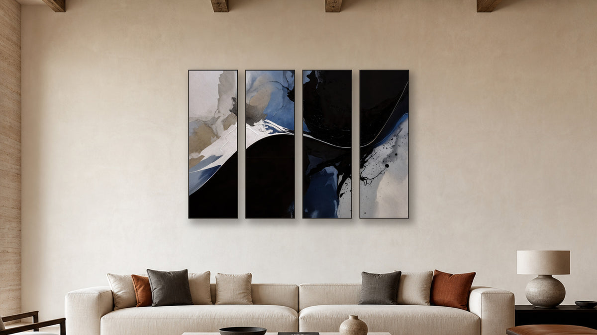 REDUCTION TETRAD II-V 20x60 accurately scaled living-room mockup