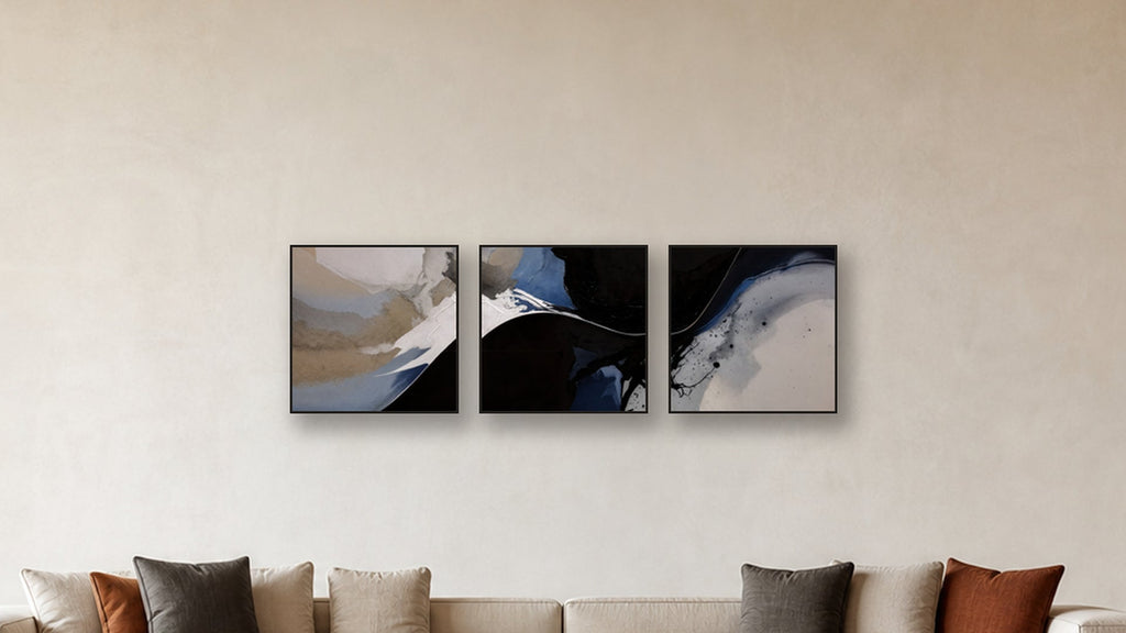 Reduction Three-Square Display — CANVAS NONE 24x24