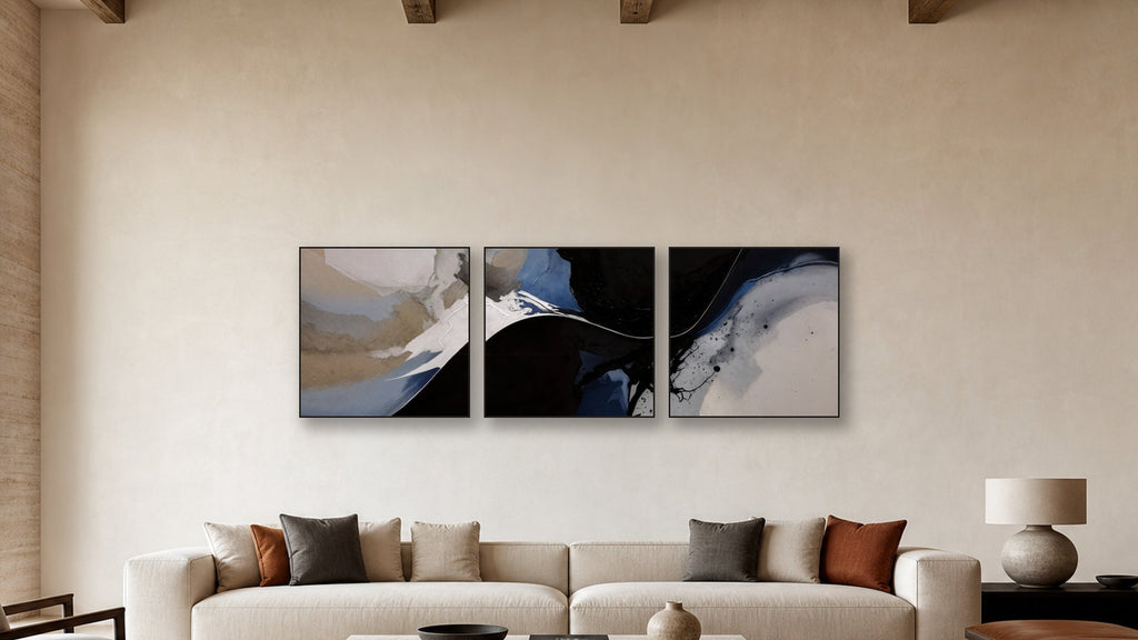 Reduction Three-Square Display — CANVAS NONE 36x36