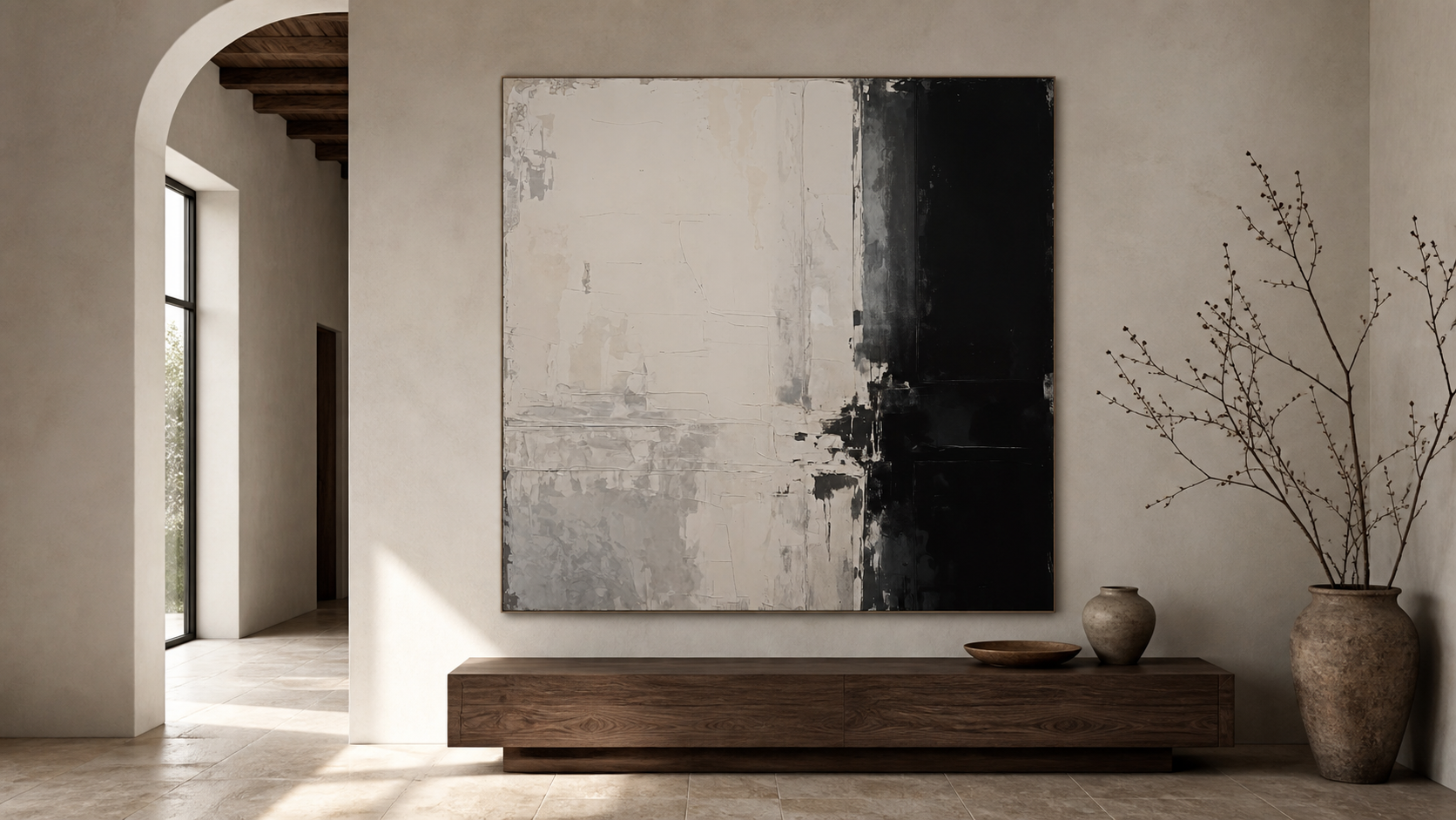 Artwork shown in an interior setting