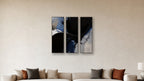 Reduction TRIPTYCH 16x48 accurately scaled living-room mockup