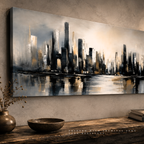 Sharp canvas print shown in product view in 12 x 36 inch large size