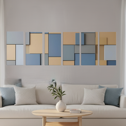 Bundle "Agate" Hexad | 6-Panel Signature Abstract Wall Art by MB Canvas