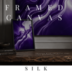 Silk framed canvas print shown in product view in black frame, 8 x 10 inch universal size