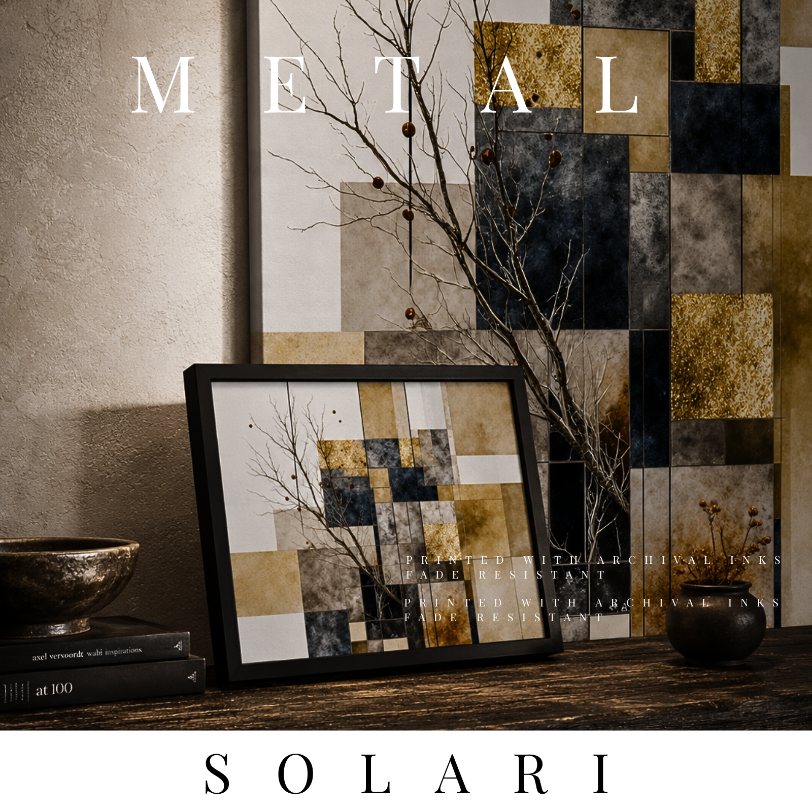 Metal Print "Solari" Abstract Wall Art by MB Canvas premium abstract wall art vibrant vivid colors Fade resistant ink by MB Canvas