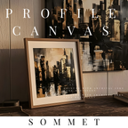Sommet thin canvas skyline shown in product view in 12 x 12 inch universal size