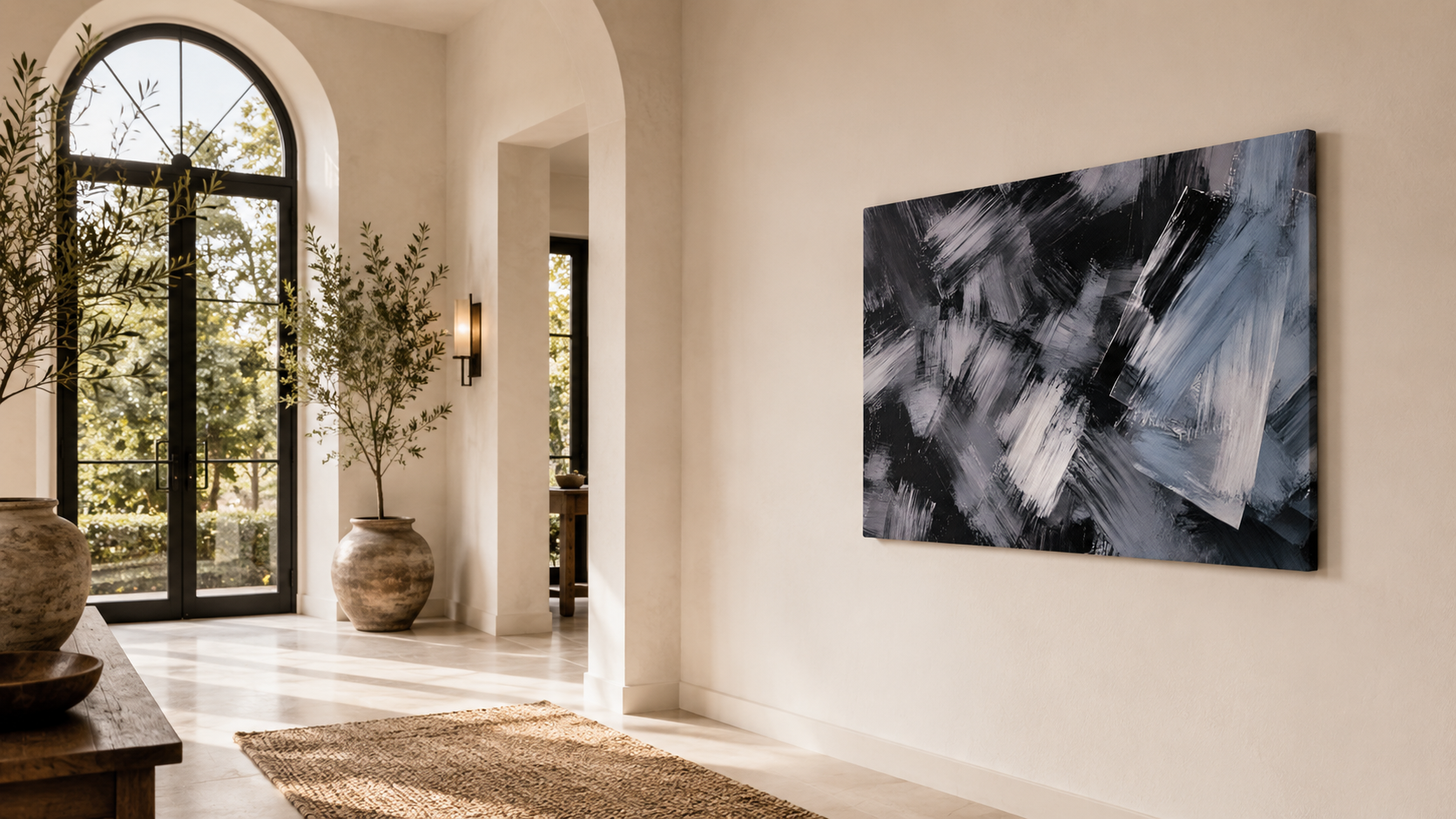 Artwork shown in an interior setting