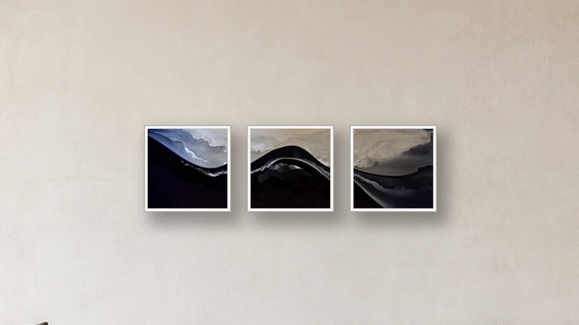 Sublimation Three-Square Display — FRAMED CANVAS WHITE 16x16