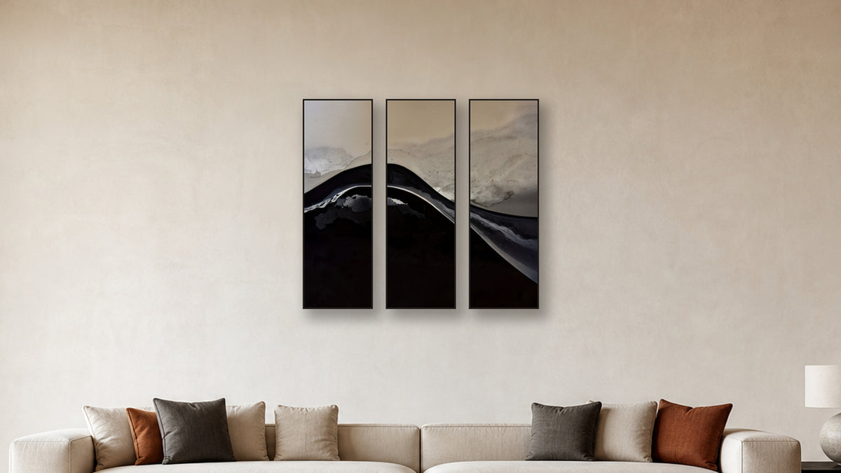 Sublimation TRIPTYCH 16x48 accurately scaled living-room mockup