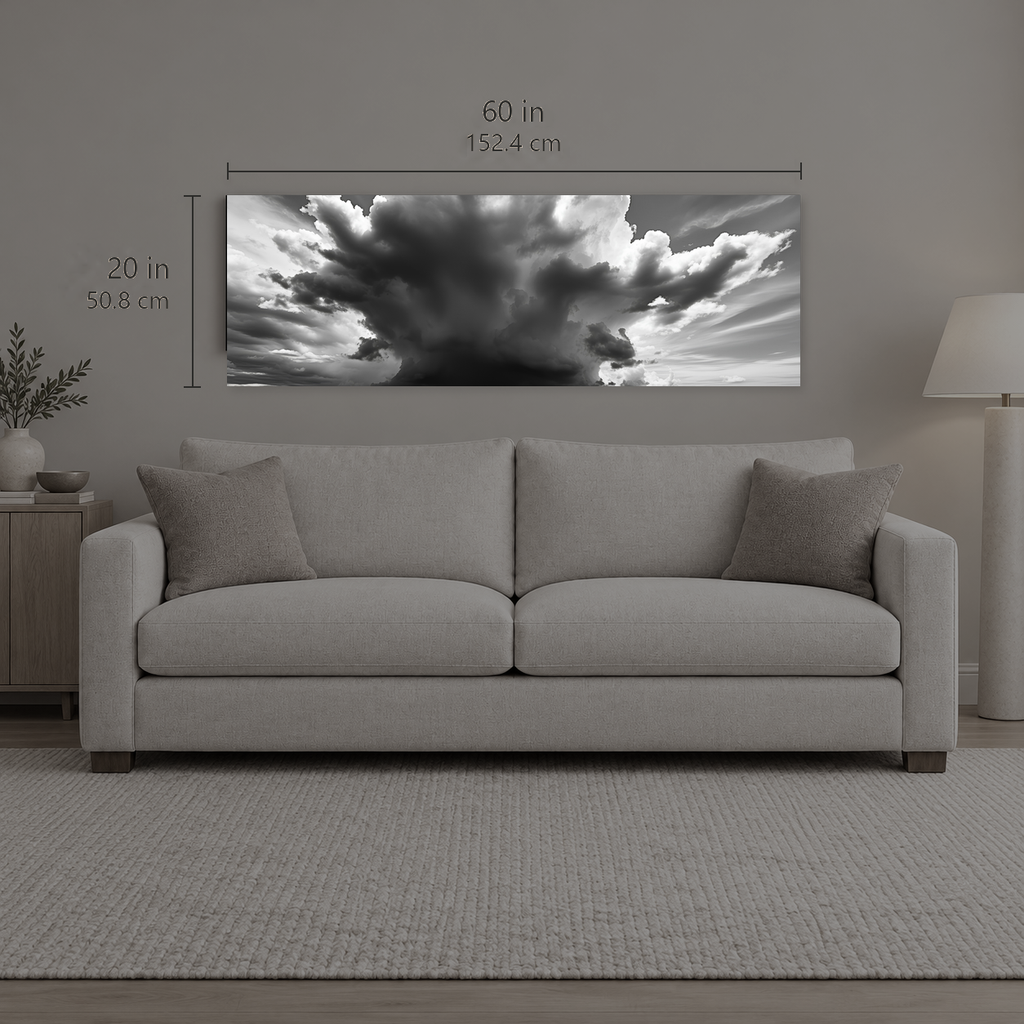 TEMPEST 225 | Canvas — size reference, 60 W × 20 H inches — B Quiet