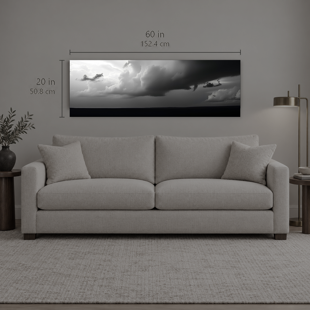 TEMPEST 229 | Canvas — size reference, 60 W × 20 H inches — B Quiet