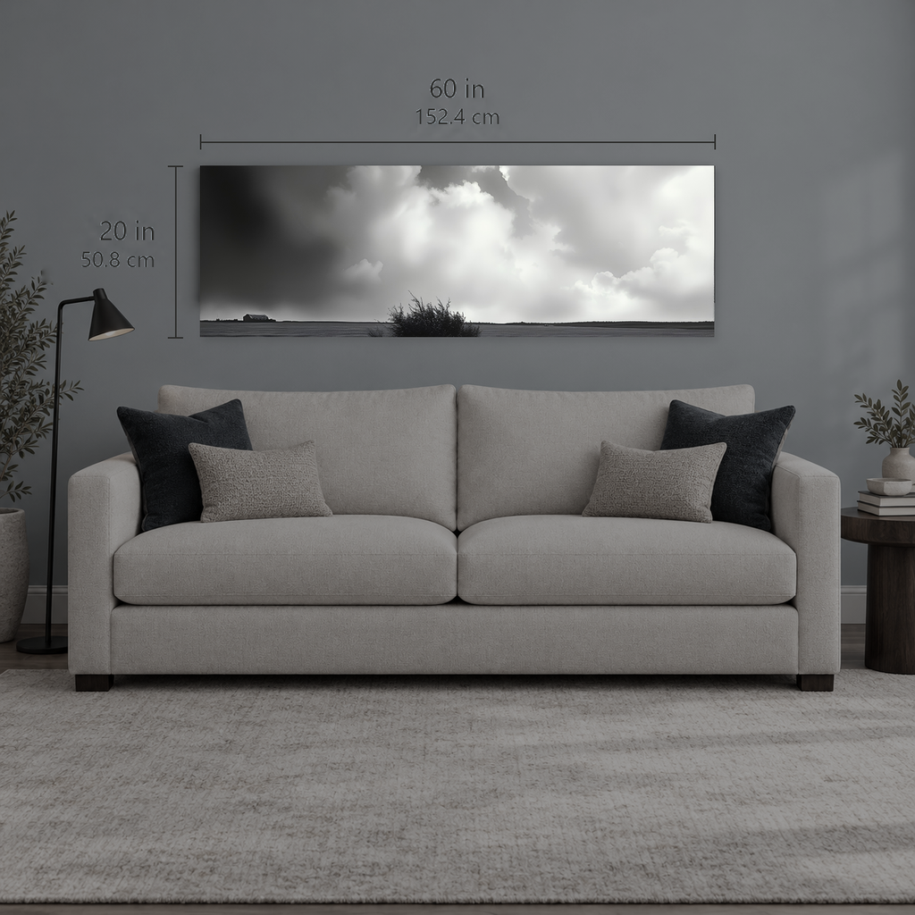 TEMPEST 239 | Canvas — size reference, 60 W × 20 H inches — B Quiet