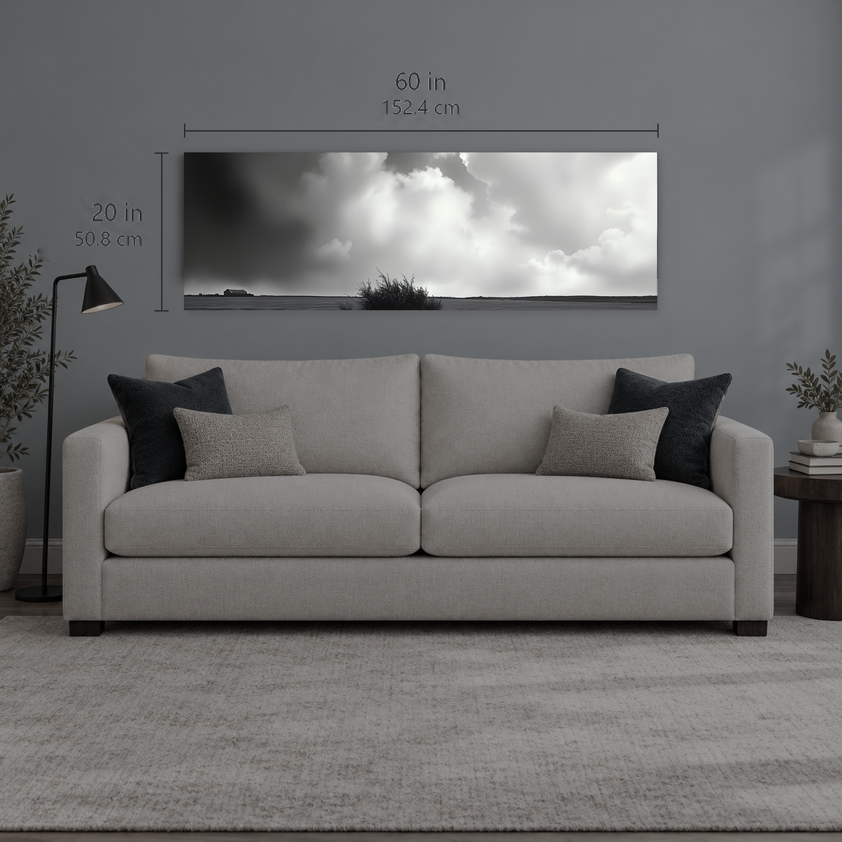 TEMPEST 239 | Canvas — size reference, 60 W × 20 H inches — B Quiet