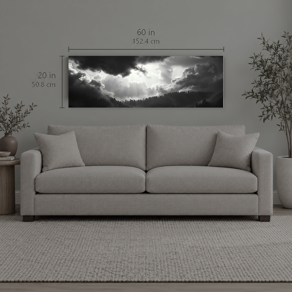 TEMPEST 265 | Canvas — size reference, 60 W × 20 H inches — B Quiet