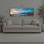 Tideline 446 | Canvas — size reference, 60 W × 20 H inches — B Quiet