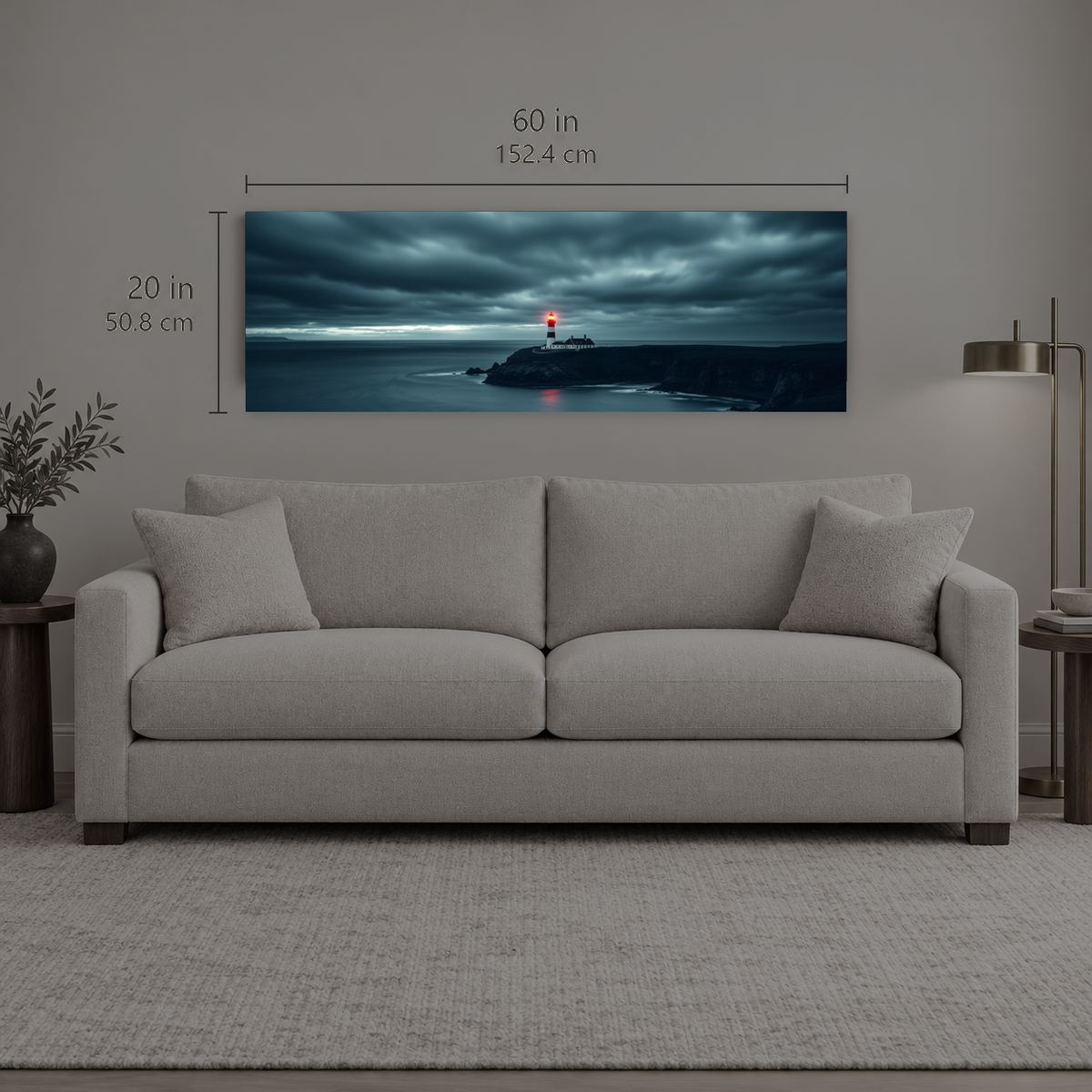 Tideline 487 | Canvas — size reference, 60 W × 20 H inches — B Quiet