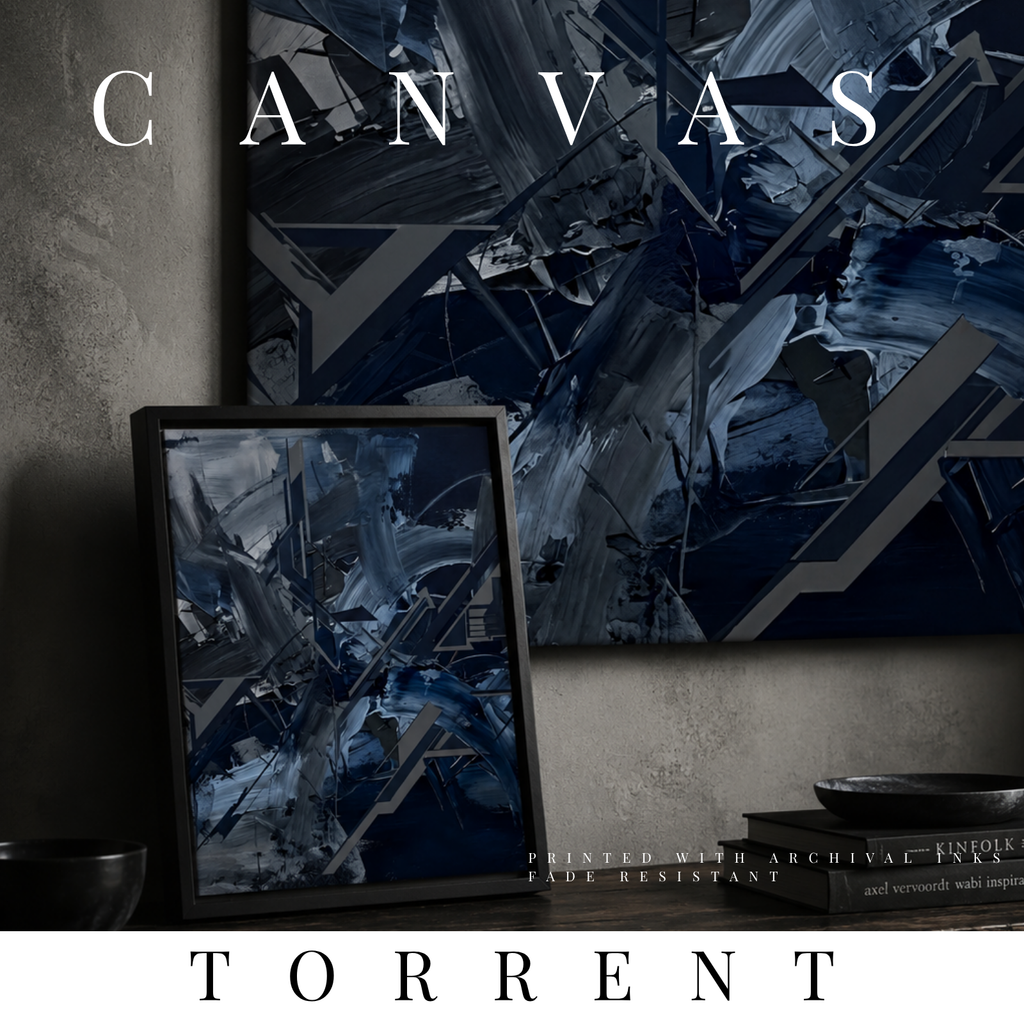 Torrent canvas urban shown in product view in 9 x 12 inch universal size