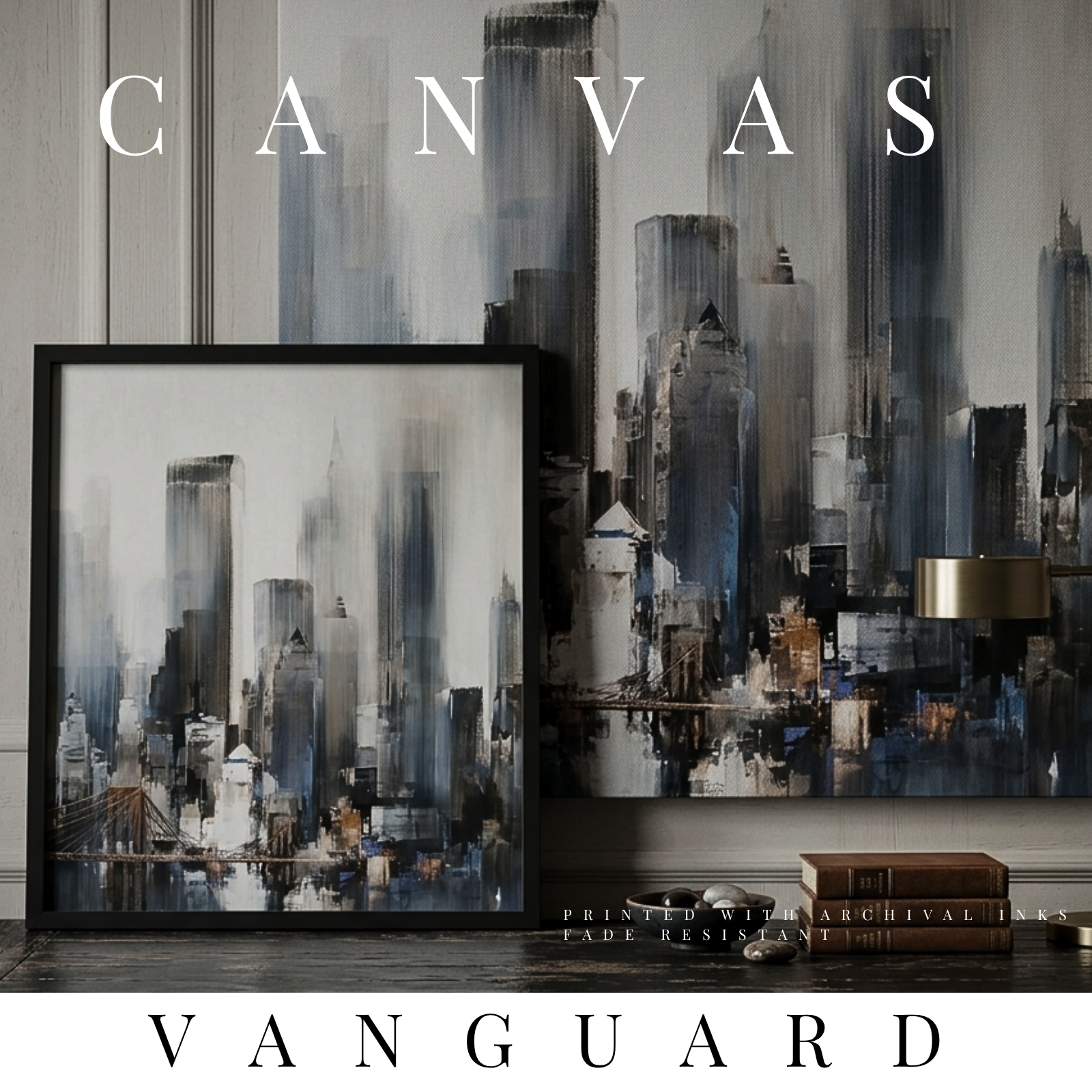 Vanguard canvas skyline shown in product view in 6 x 6 inch universal size