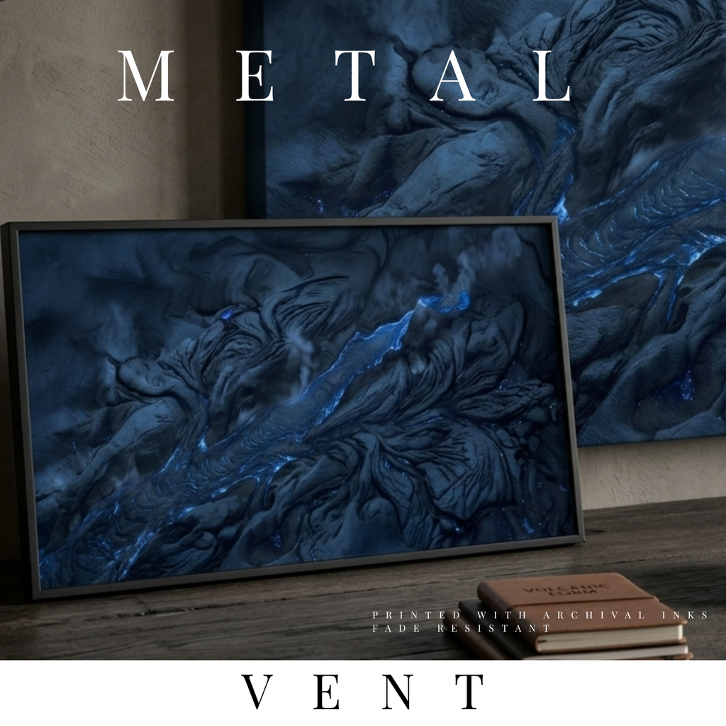 Vent metal print shown in product view in 8 x 10 inch universal size