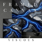 Viscous framed canvas print shown in product view in black frame, 8 x 10 inch universal size