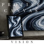 Vision thin canvas print shown in product view in 9 x 12 inch universal size