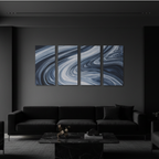 Vortex wall art product image as a bundle tetrad 3 4-panel signature in 16 x 32 inch large size