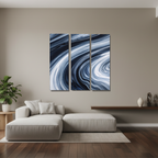 Vortex bundle triptych 2 3-panel profile shown in product view in 12 x 36 12 x 36 12 x 36