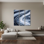 Vortex bundle triptych 3 3-panel profile shown in product view in 12 x 36 inch large size