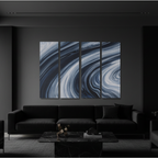 Vortex wall art product image as a bundle tetrad 1 4-panel profile in 16 x 48 inch statement piece