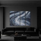 Vortex wall art product image as a bundle tetrad 3 4-panel profile in 16 x 48 inch statement piece
