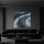 Vortex wall art product image as a bundle triptych 2 3-panel profile in 12 x 36 12 x 36 16 x 48