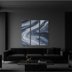 Vortex wall art product image as a bundle triptych 4 3-panel profile in 16 x 48 inch statement piece