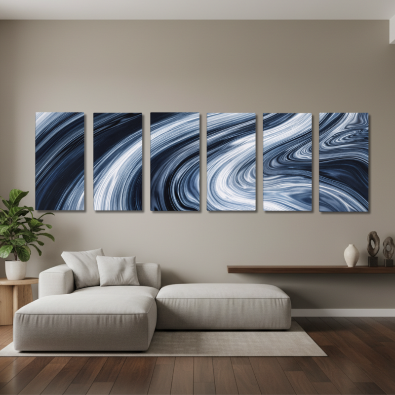 Vortex bundle hexad 6-panel signature shown in product view in 12 x 24 inch universal size
