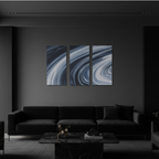 Vortex wall art product image as a bundle triptych 2 3-panel signature in 16 x 32 inch large size