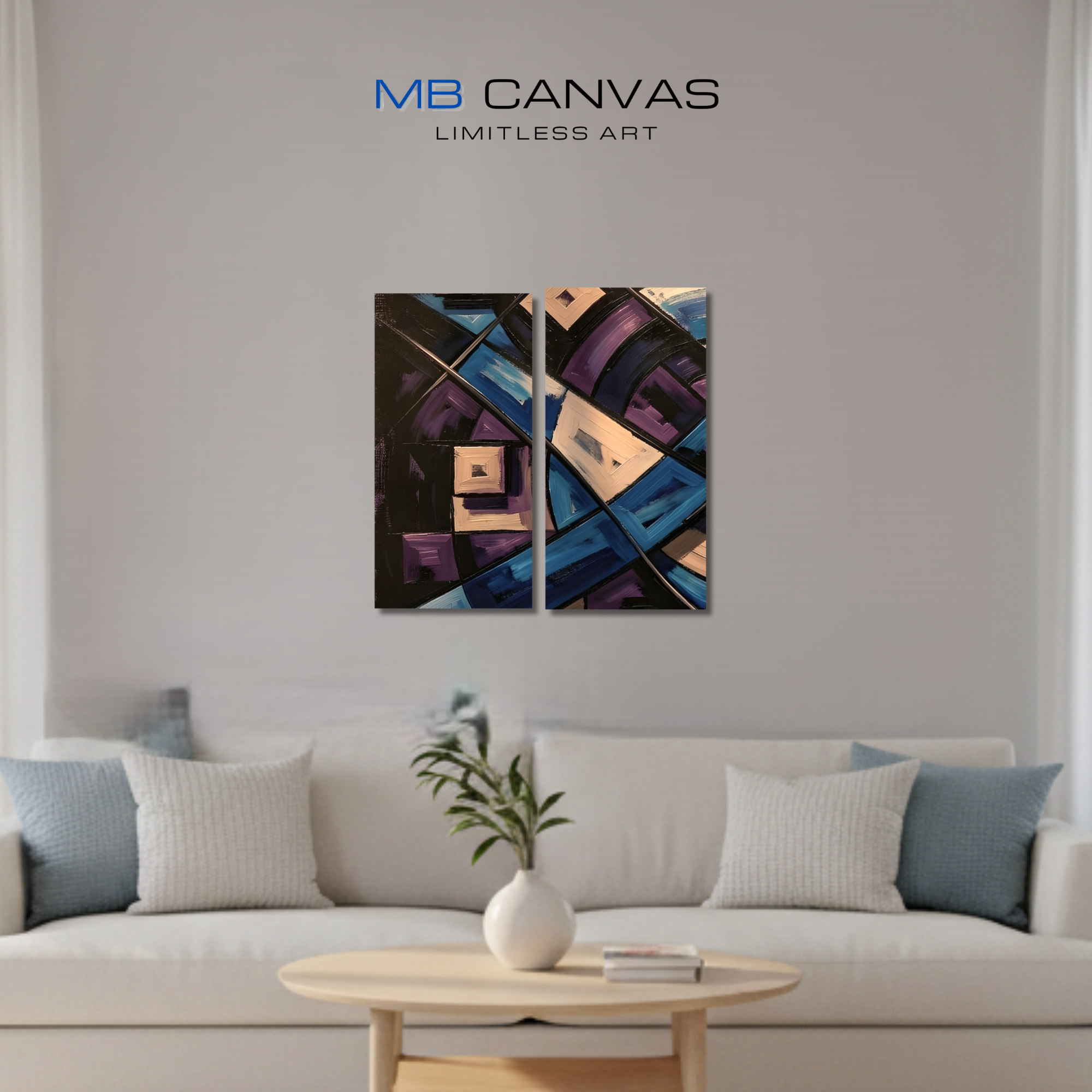 Relic bundle meridian 1 2-panel shown in wall display view in 12 x 24 inch universal size