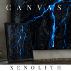 Xenolith canvas print shown in product view in 10 x 20 inch universal size