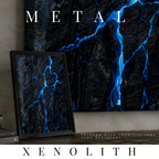 Xenolith metal print shown in product view in 8 x 10 inch universal size