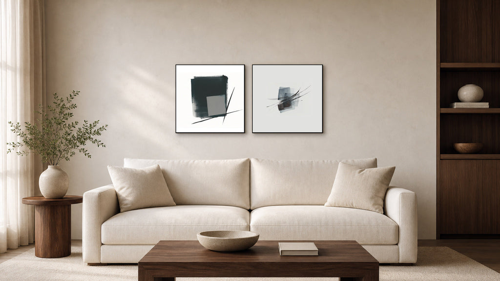 AHI + Alder two-piece display — Canvas, 16×16 each