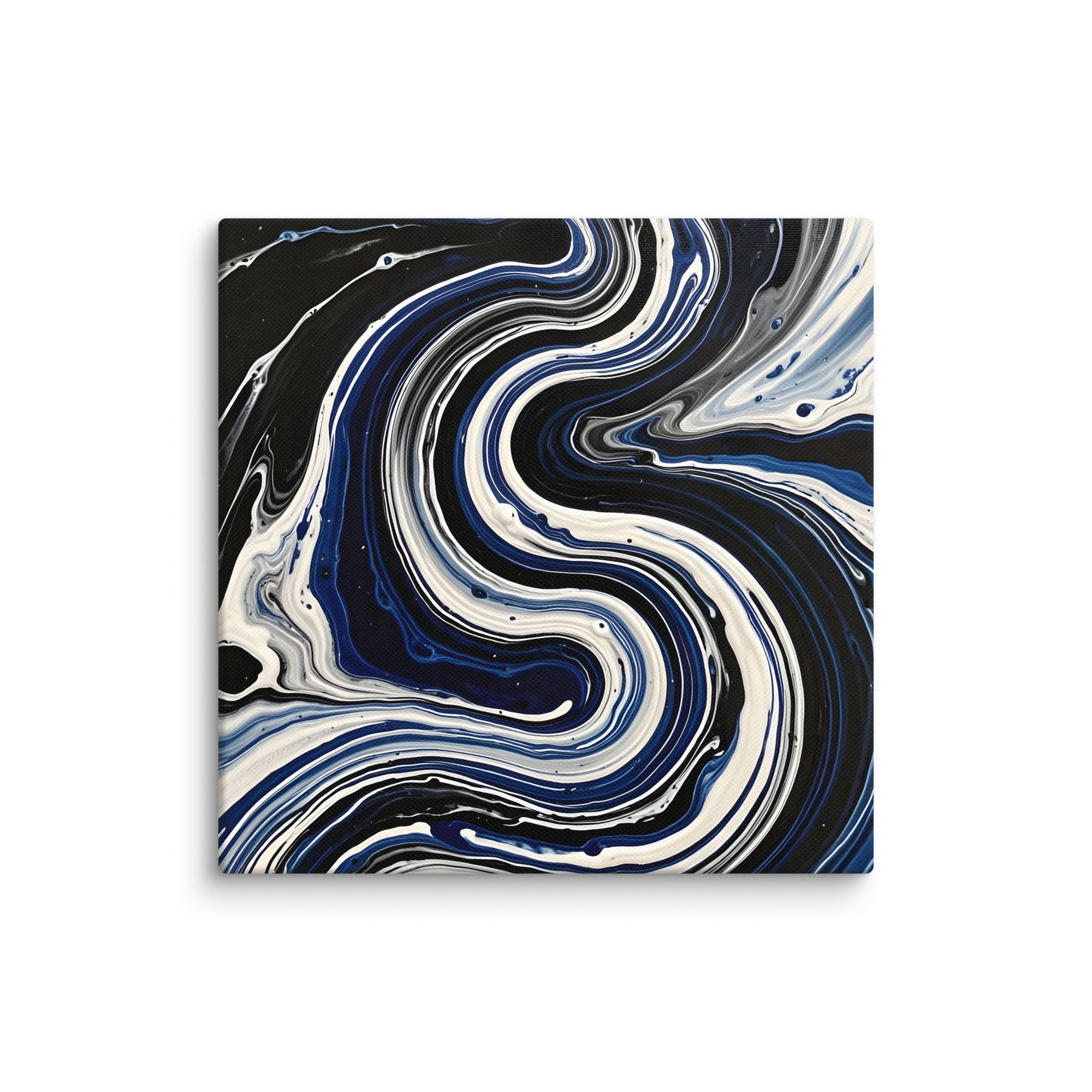 Midnight Surge canvas print shown in wall display view in 6 x 6 inch universal size