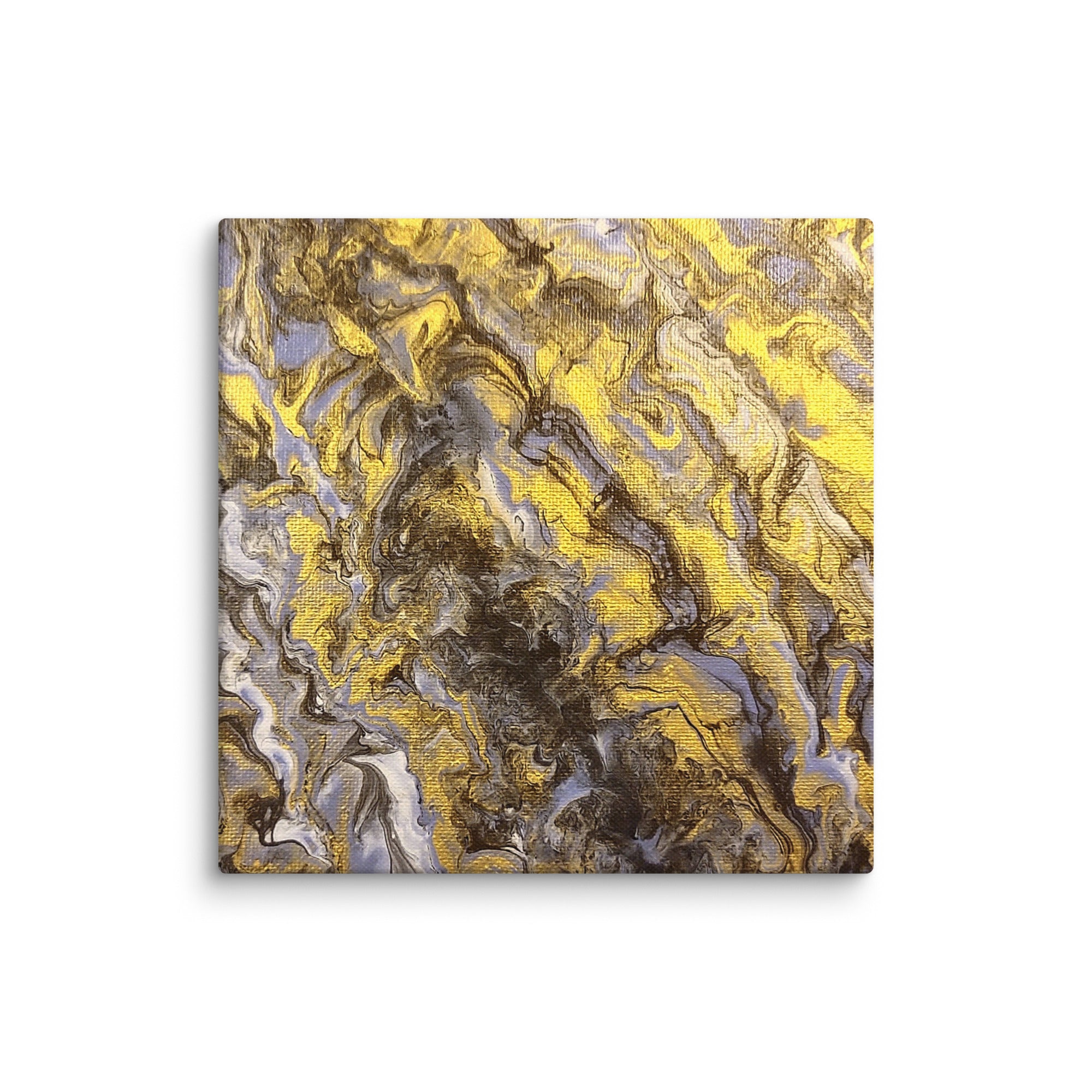 Gold Wave wall art product image as a canvas print in 8 x 8 inch universal size