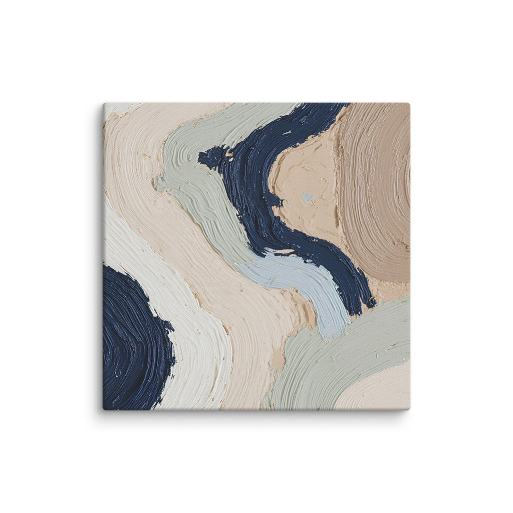 Marl canvas artwork with pale stone and soft clay tones with subtle visual texture, shown on white.