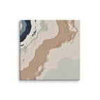 Spall canvas artwork with fractured stone-like layers and linear fissures, shown on white.