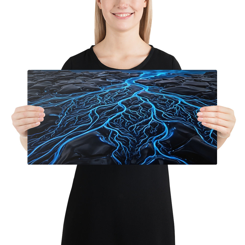 Caldera wall art product image as a canvas print in 11 x 14 inch universal size