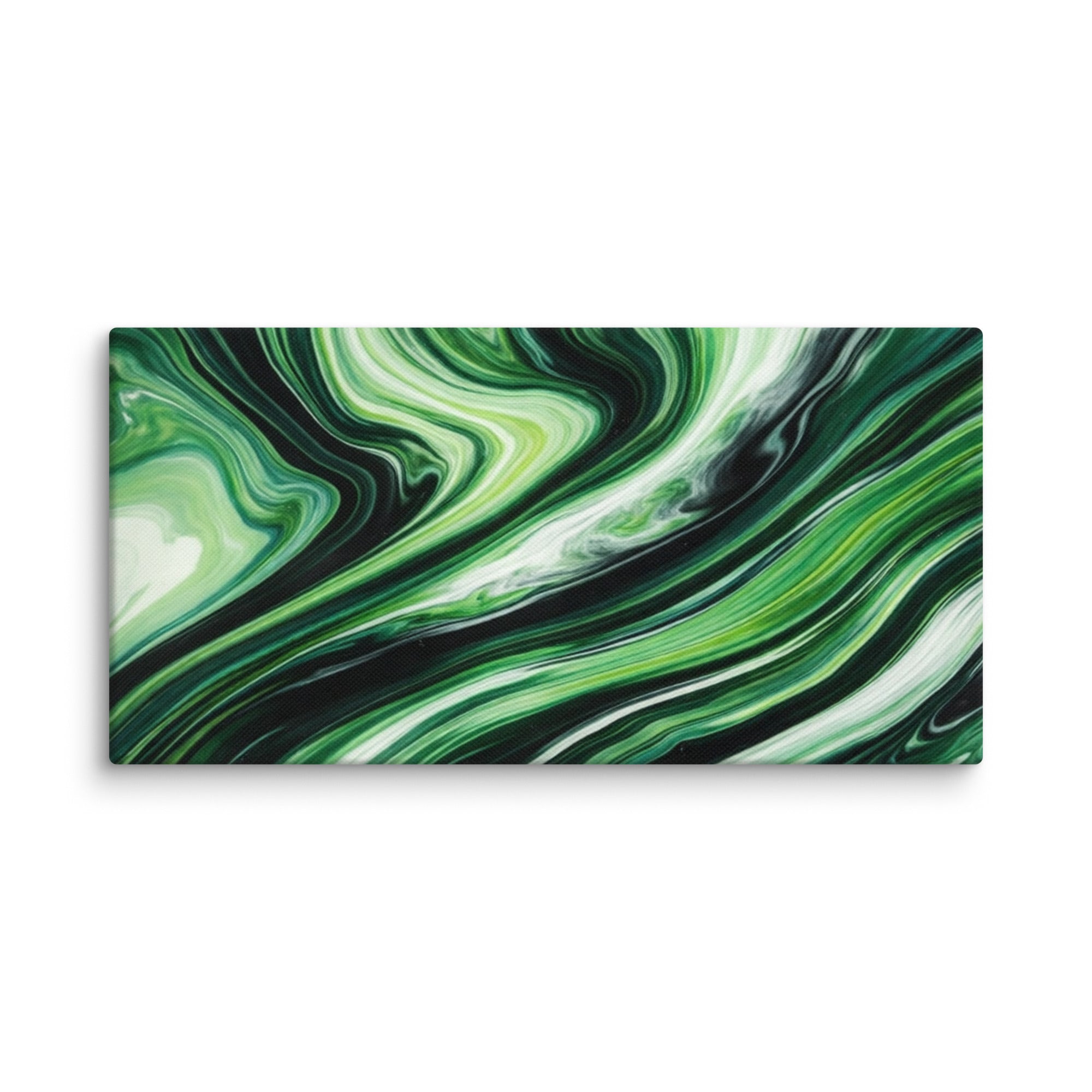 Verdant canvas print shown in wall display view in 10 x 20 inch universal size