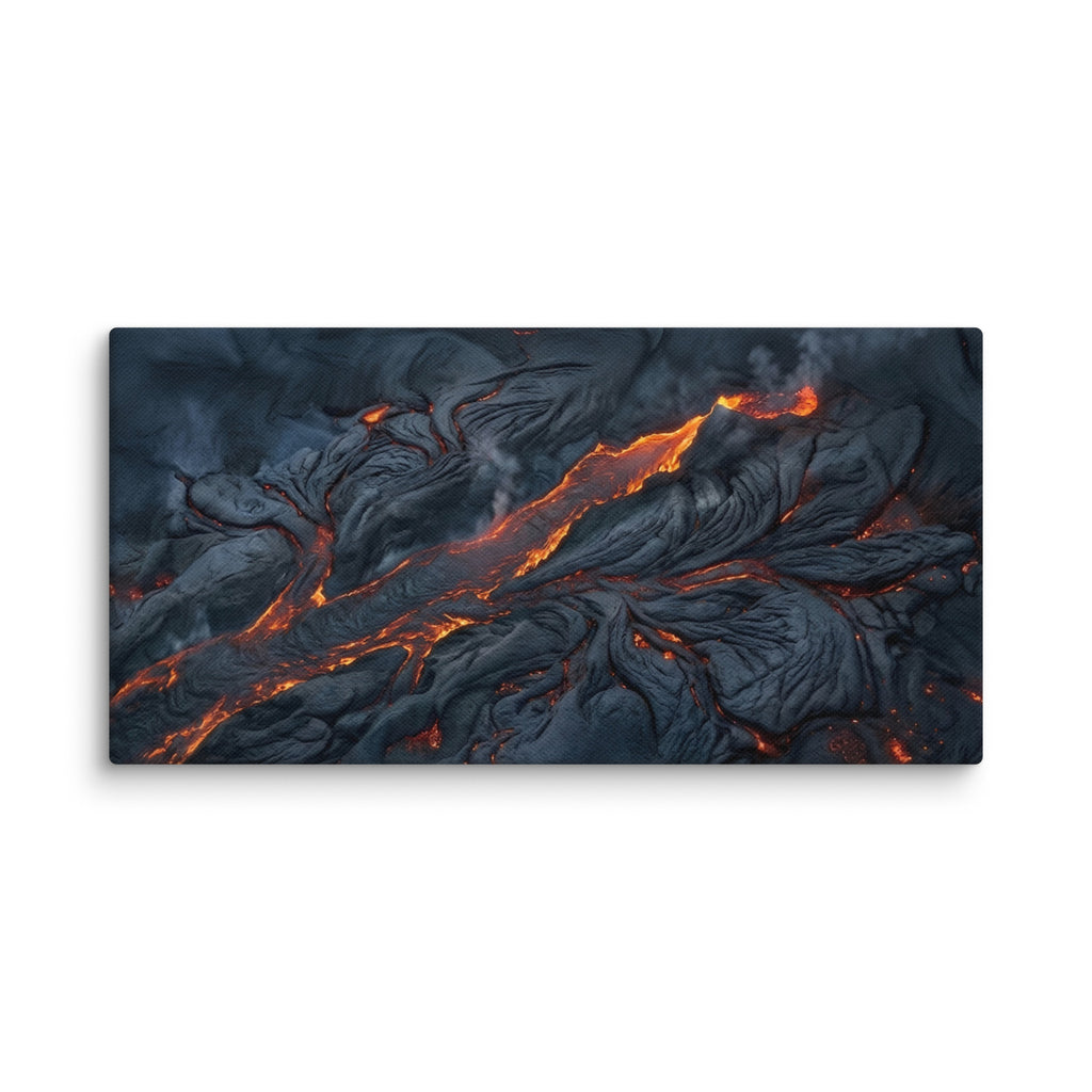 Molten wall art product image as a canvas print in 16 x 32 inch large size