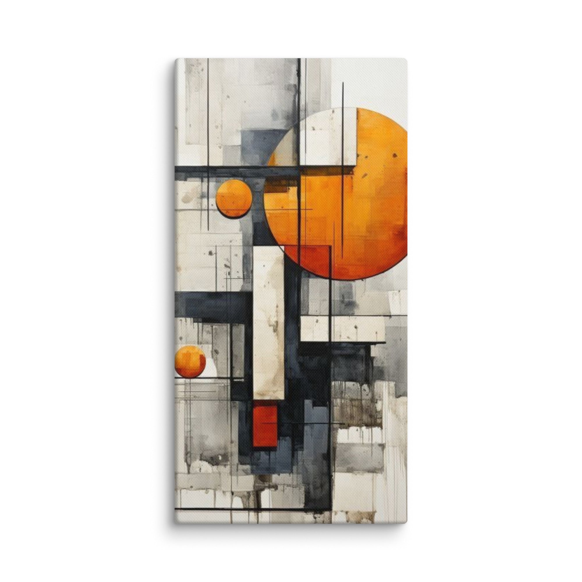 Grille canvas print shown in wall display view in 10 x 20 inch universal size